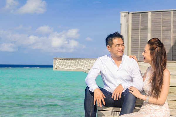 A & B Honeymoon Portrait at Anantara Kihavah Villas — frame 4