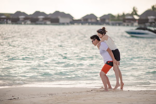 K & C Honeymoon Portrait at W Maldives — photographed at W Maldives, Alifu Alifu (North Ari) Atoll — frame 5