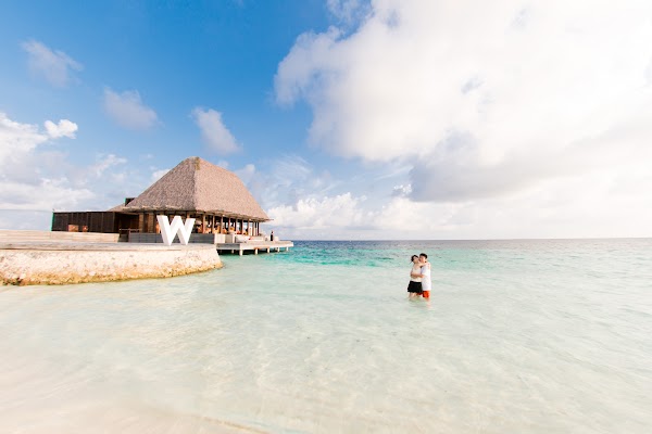 K & C Honeymoon Portrait at W Maldives — frame 6
