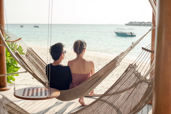 K & C Honeymoon Portrait at W Maldives — frame 7