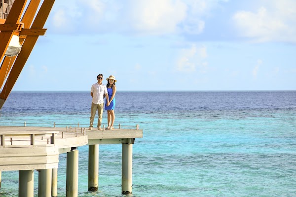 J & N Honeymoon Portrait at Baros Maldives — frame 8