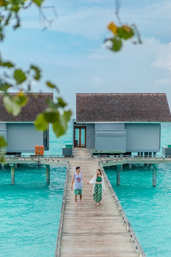J & H Honeymoon Portrait at Kuramathi Maldives — frame 5
