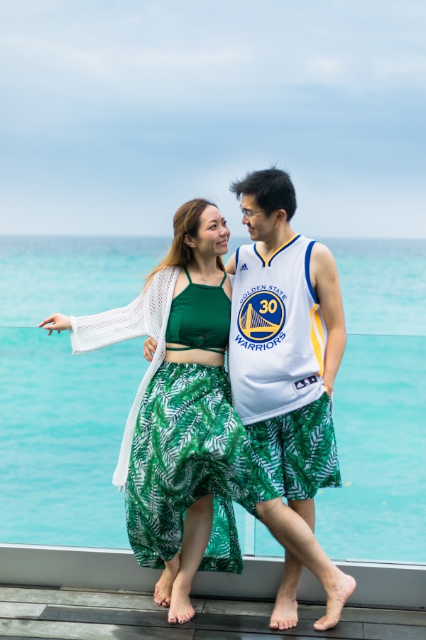 J & H Honeymoon Portrait at Kuramathi Maldives — frame 6