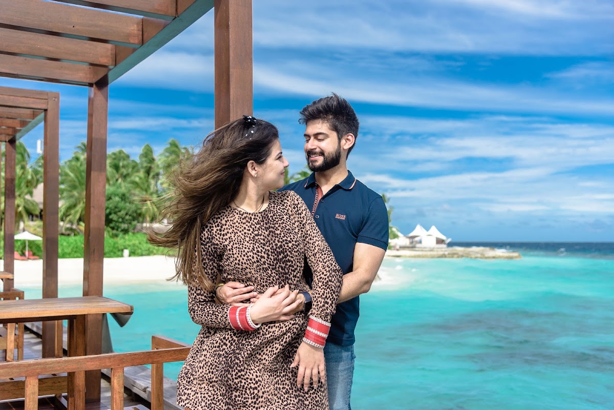 S & R Honeymoon Portrait at Hard Rock Hotel Maldives — frame 5