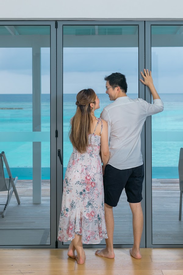 J & H Honeymoon Portrait at Kuramathi Maldives — frame 4