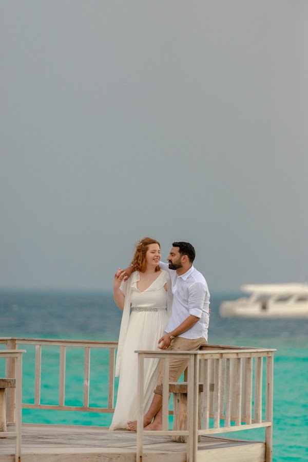 J & Y Honeymoon Portrait at Eriyadhu Island Resort — frame 5