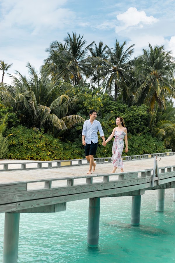 J & H Honeymoon Portrait at Kuramathi Maldives — frame 5
