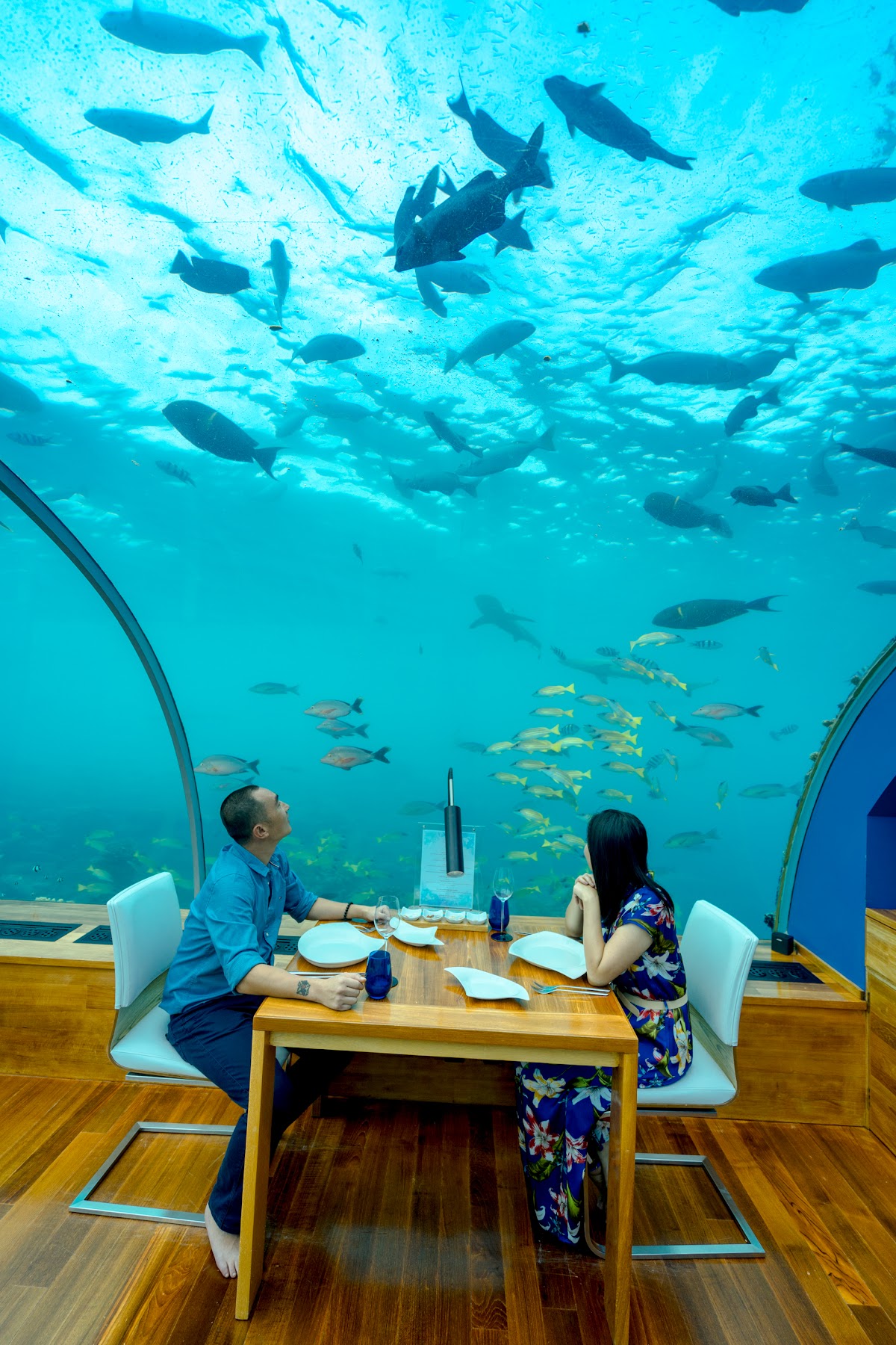 J & L Honeymoon Portrait at Conrad Maldives Rangali Island — frame 2