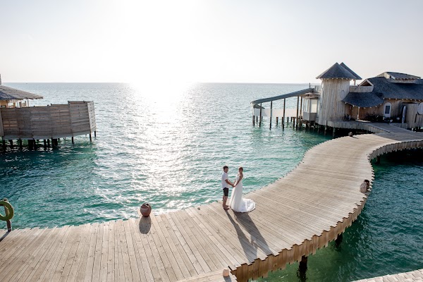 I & H Honeymoon Portrait at Soneva Jani — frame 6