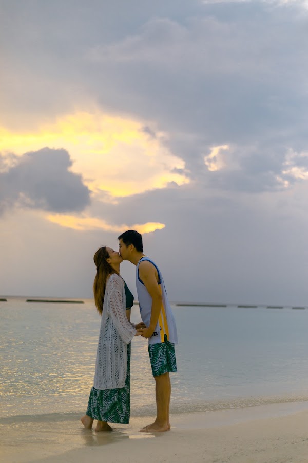 J & H Honeymoon Portrait at Kuramathi Maldives — photographed at Kuramathi Island Resort, Alifu Alifu (North Ari) Atoll — frame 11