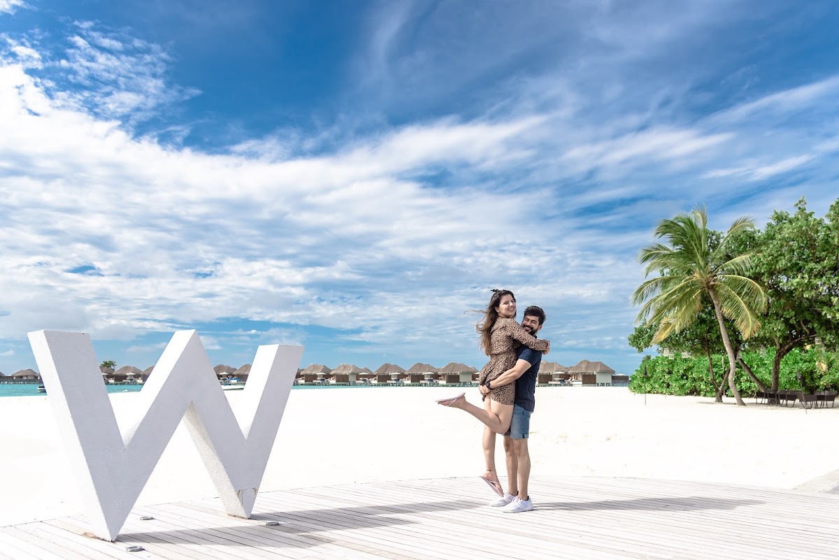 S & R Honeymoon Portrait at Hard Rock Hotel Maldives — frame 8